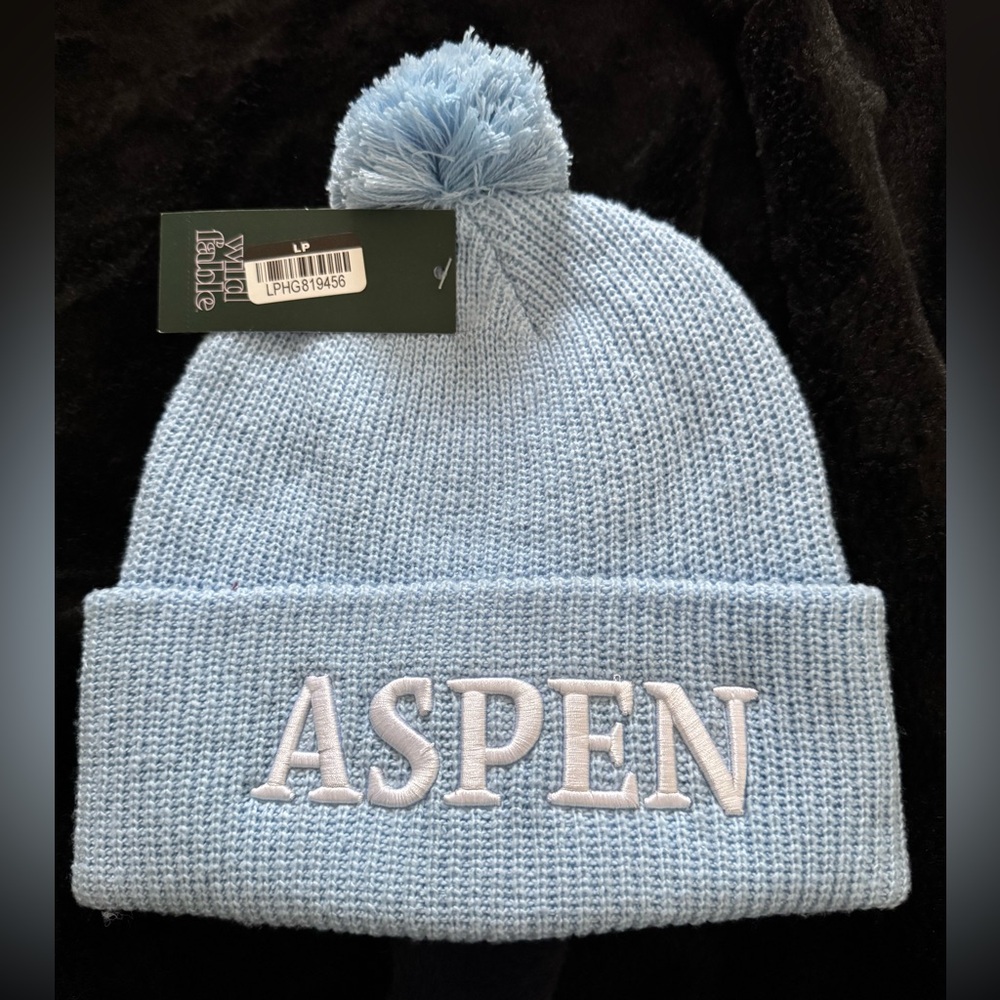 NWT WILD FABLE Light Blue Aspen Beanie with Pom Pom
